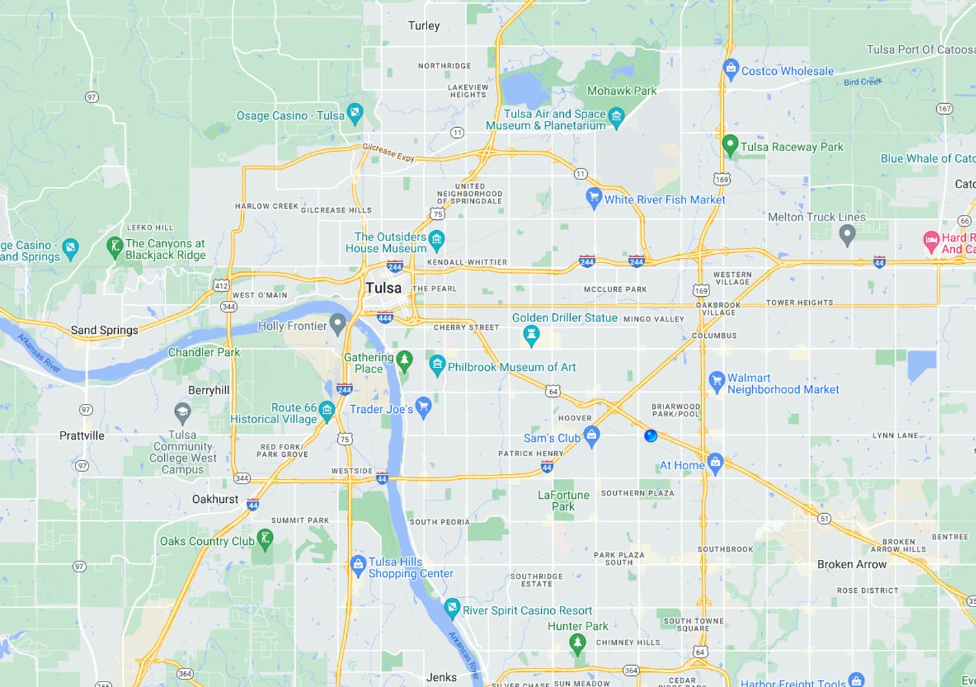 service area map Betterment Roofing & Construction Tulsa